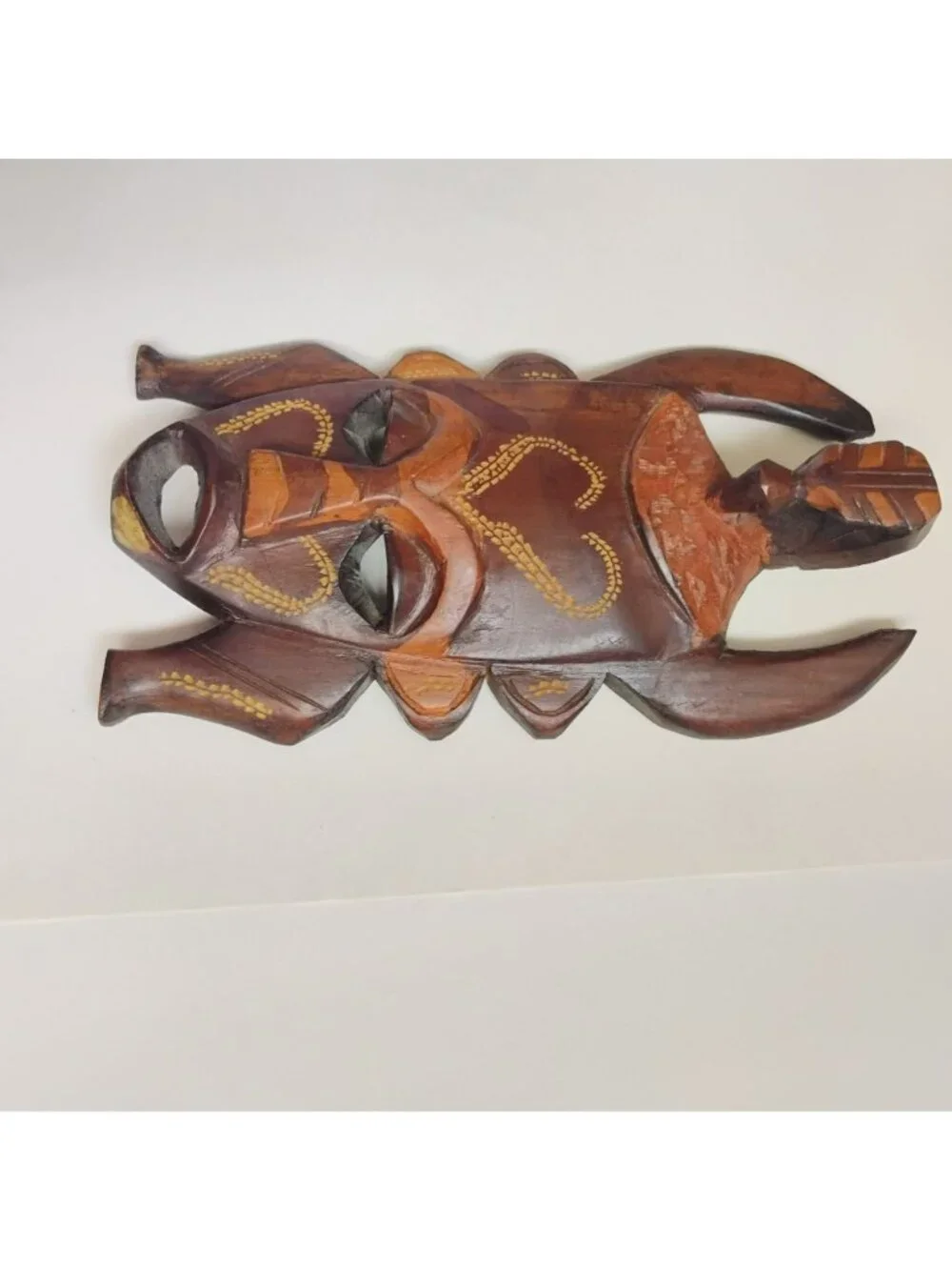 Vintage Kenyan Hand-Carved Wooden Tribal Mask, 9